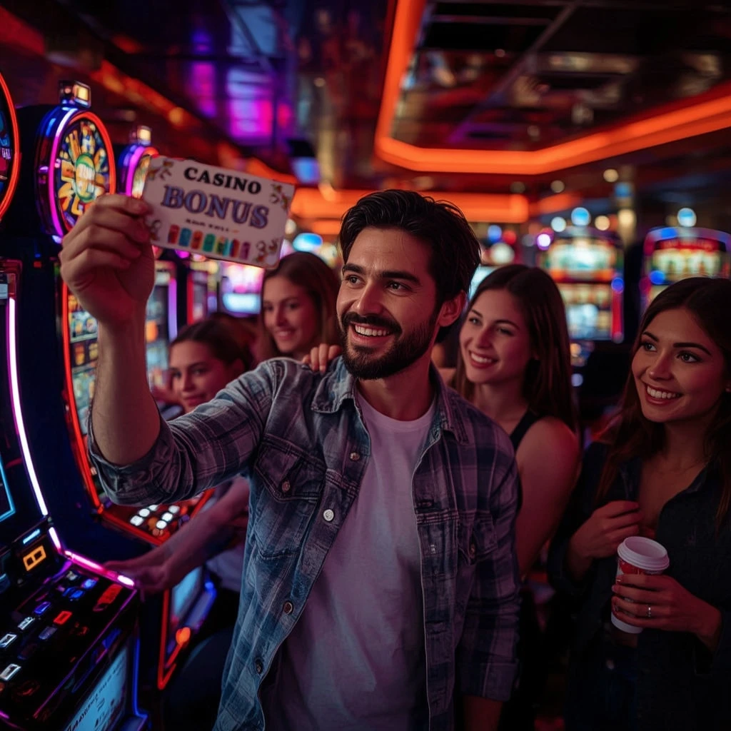 una persona con un bono de casino CAPTAIN JACK CASINO